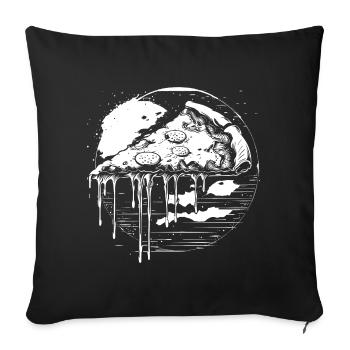 Pizza Graphic - Sofa pillowcase 17,3'' x 17,3'' (45 x 45 cm) - black - Front