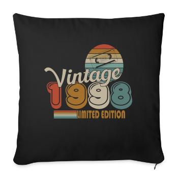 1998 - Sofa pillowcase 17,3'' x 17,3'' (45 x 45 cm) - black - Front