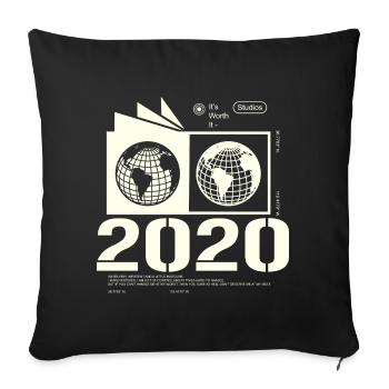 Vintage 2020 Retro Birthday Gift 2020 - Sofa pillowcase 17,3'' x 17,3'' (45 x 45 cm) - black - Front