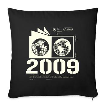Vintage 2009 Retro Birthday Gift 2009 - Sofa pillowcase 17,3'' x 17,3'' (45 x 45 cm) - black - Front