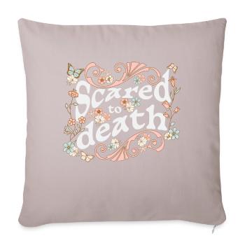 Scared to death for dark backgrounds - Sofa pillowcase 17,3'' x 17,3'' (45 x 45 cm) - light taupe - Front