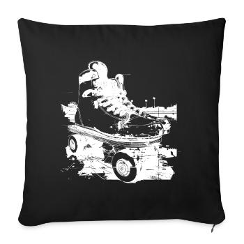 Roller Skates Graphic - Sofa pillowcase 17,3'' x 17,3'' (45 x 45 cm) - black - Front