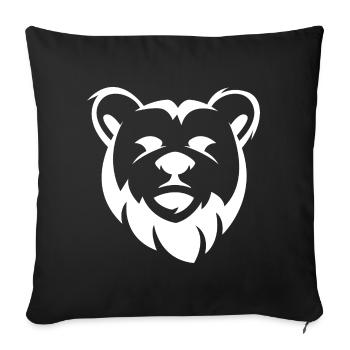 Bear Illustration Comic Cartoon Bears Logo Graphic - Sofa pillowcase 17,3'' x 17,3'' (45 x 45 cm) - black - Front
