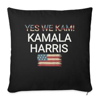 Oui Nous Kam - Housse de coussin décorative 45 x 45 cm - noir - Devant