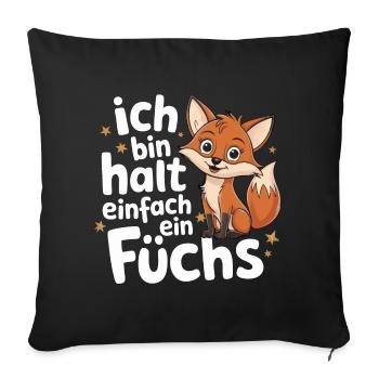 Fox, Foxes, Wild Animal, Forest Animal, Red Fox - Sofa pillowcase 17,3'' x 17,3'' (45 x 45 cm) - black - Front