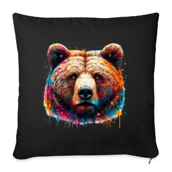 Ours - Housse de coussin décorative 45 x 45 cm - noir - Devant