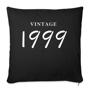Jahrgang 1999 - Geschenkidee zum Geburtstag - Sofakissenbezug 45 x 45 cm - Schwarz - Vorne
