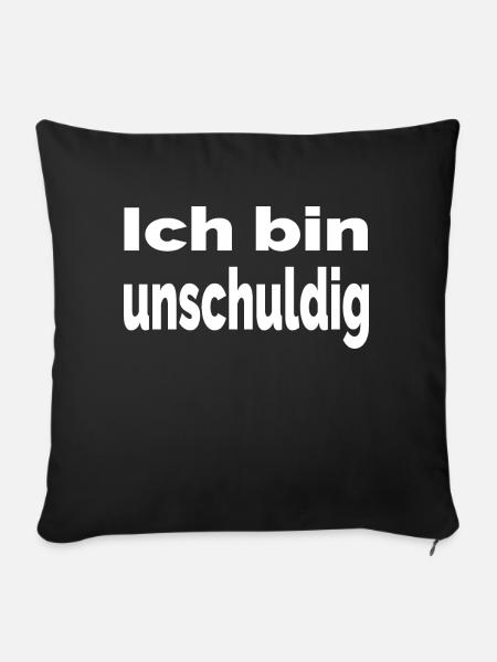 Unschuldig - Sofakissenbezug 45 x 45 cm - Schwarz