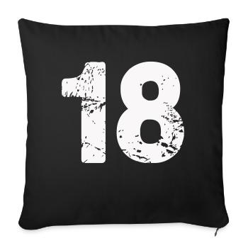 18 - Sofa pillowcase 17,3'' x 17,3'' (45 x 45 cm) - black - Front