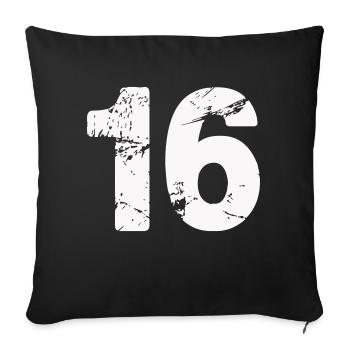 16 - Housse de coussin décorative 45 x 45 cm - noir - Devant