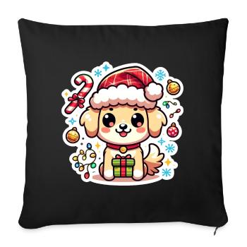 Santa Paws - Sofakissenbezug 45 x 45 cm - Schwarz - Vorne