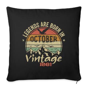 Génial Depuis Octobre 1981 - Cadeau Octobre 1981 - Housse de coussin décorative 45 x 45 cm - noir - Devant