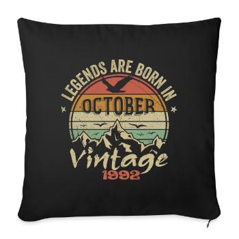 Awesome Since October 1992 - October 1992 Gift - Sofa pillowcase 17,3'' x 17,3'' (45 x 45 cm) - black - Front