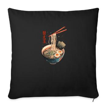 Bol de Ramen Authentique Art Ramen Authentique Ramen - Housse de coussin décorative 45 x 45 cm - noir - Devant