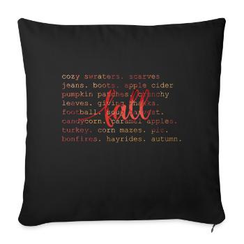 Herbst Vibes Kalligraphie Autumn Vibes Calligraphy - Sofakissenbezug 45 x 45 cm - Schwarz - Vorne