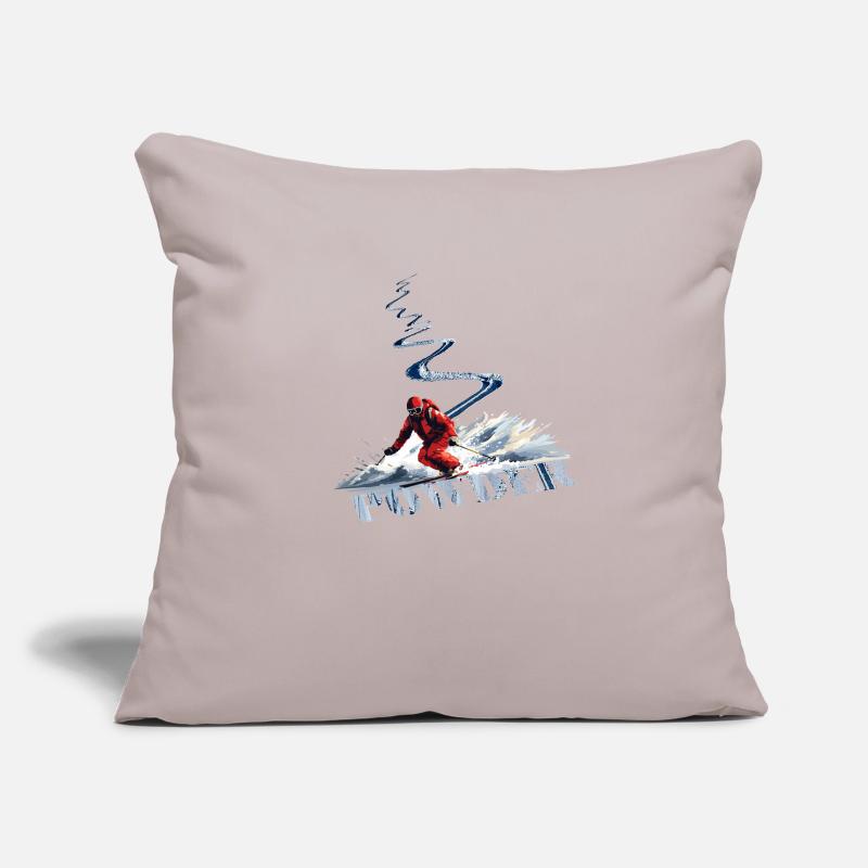 Downhill skiing Skiing Down Sofa pillowcase 17,3'' x 17,3'' (45 x 45 cm)