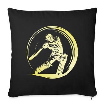 Cricket Man - Sofa pillowcase 17,3'' x 17,3'' (45 x 45 cm) - black - Front