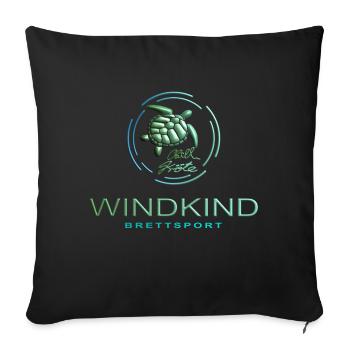 Crapaud froid - Housse de coussin décorative 45 x 45 cm - noir - Devant