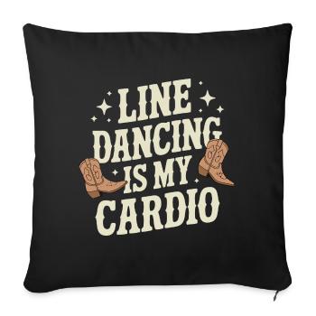 Danse en ligne Danseurs - Housse de coussin décorative 45 x 45 cm - noir - Devant