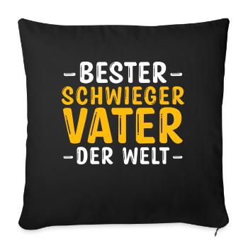 Father-in-law Best father-in-law - Sofa pillowcase 17,3'' x 17,3'' (45 x 45 cm) - black - Front