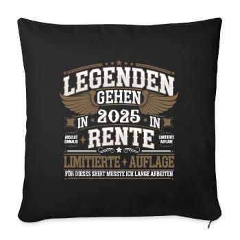 Legends to Retire in 2025 Limited Edition - Sofa pillowcase 17,3'' x 17,3'' (45 x 45 cm) - black - Front