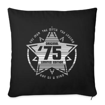 Star '75 - Sofa pillowcase 17,3'' x 17,3'' (45 x 45 cm) - black - Front