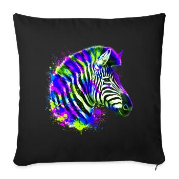 Zèbre - Housse de coussin décorative 45 x 45 cm - noir - Devant