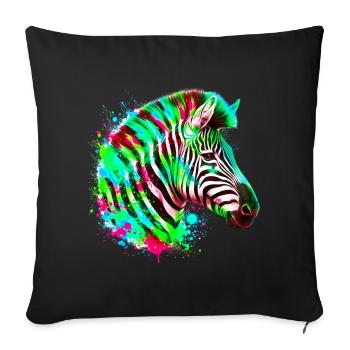 Zebra - Sofakissenbezug 45 x 45 cm - Schwarz - Vorne