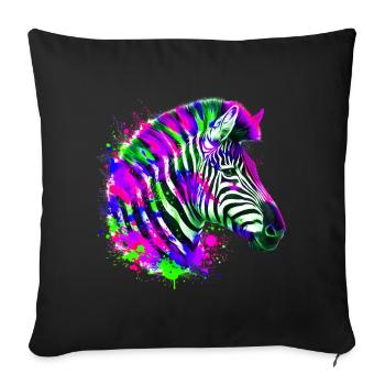 Zebra - Sofakissenbezug 45 x 45 cm - Schwarz - Vorne