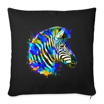 Zèbre - Housse de coussin décorative 45 x 45 cm - noir - Devant