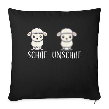 Mouton Mouton Drôle Cool Cadeau - Housse de coussin décorative 45 x 45 cm - noir - Devant