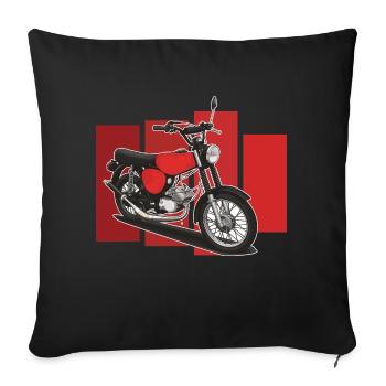 S51 (rouge) // Illustration - Housse de coussin décorative 45 x 45 cm - noir - Devant