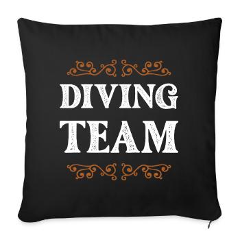 Diving Crew - Sofakissenbezug 45 x 45 cm - Schwarz - Vorne