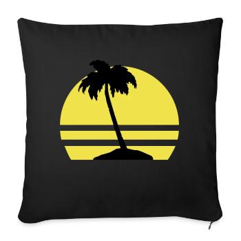 Île Palm - Housse de coussin décorative 45 x 45 cm - noir - Devant