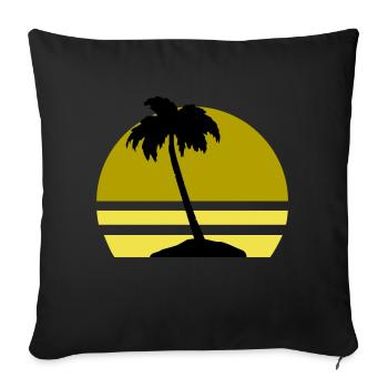 Île Palm - Housse de coussin décorative 45 x 45 cm - noir - Devant