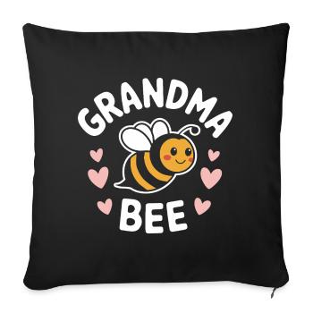 abeille abeille apicultrice abeille abeille - Housse de coussin décorative 45 x 45 cm - noir - Devant