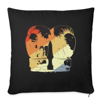 Boxing Gloves Retro - Sofa pillowcase 17,3'' x 17,3'' (45 x 45 cm) - black - Front