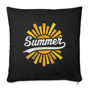 Summer Sun - Sofa pillowcase 17,3'' x 17,3'' (45 x 45 cm) - black - Front