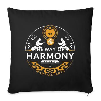 Art martial - Housse de coussin décorative 45 x 45 cm - noir - Devant