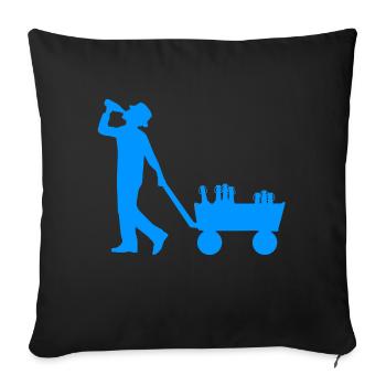 Fête des pères - Housse de coussin décorative 45 x 45 cm - noir - Devant