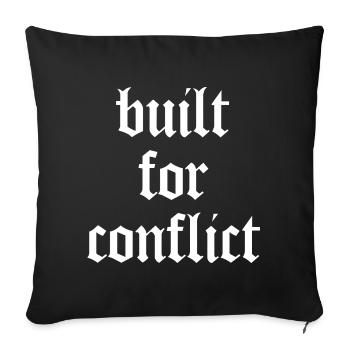 Built for Conflict - Bodybuilding & Gym - Sofakissenbezug 45 x 45 cm - Schwarz - Vorne