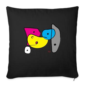 Bouldering Grips colour 3 - Sofa pillowcase 17,3'' x 17,3'' (45 x 45 cm) - black - Front