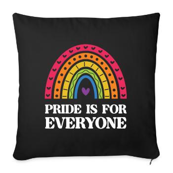 LGBT Pride Month - Pride is for Everyone - Sofa pillowcase 17,3'' x 17,3'' (45 x 45 cm) - black - Front