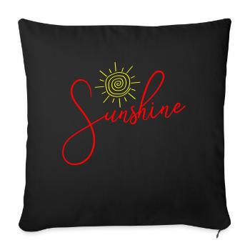 Icône du soleil du soleil - Housse de coussin décorative 45 x 45 cm - noir - Devant