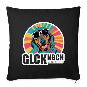 Glockenbach district? Anytime! - Sofa pillowcase 17,3'' x 17,3'' (45 x 45 cm) - black - Front