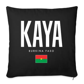 Kaya Burkina Faso - Housse de coussin décorative 45 x 45 cm - noir - Devant