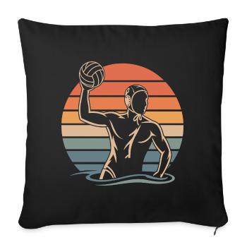 Vintage Water Polo Player - Sofa pillowcase 17,3'' x 17,3'' (45 x 45 cm) - black - Front