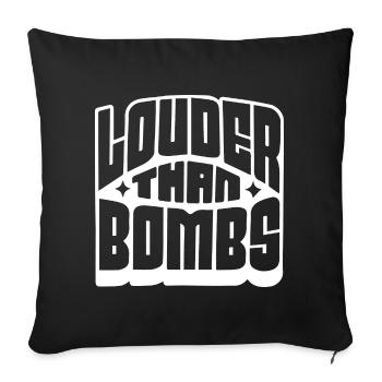 Lauter als Bomben Fette Typografie - Sofakissenbezug 45 x 45 cm - Schwarz - Vorne