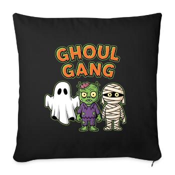 Ghoul Gang Ghost Zombie Mummy Halloween - Sofa pillowcase 17,3'' x 17,3'' (45 x 45 cm) - black - Front