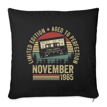 November 1965 - Sofa pillowcase 17,3'' x 17,3'' (45 x 45 cm) - black - Front